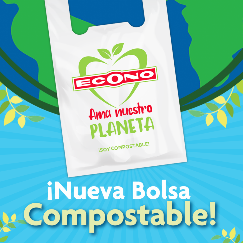 Ama nuestro Planeta con las nuevas bolsas compostables en tu Tienda ECONO favorita